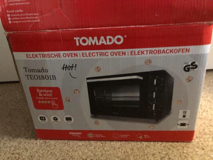Tomado Oven type TEO1801B Nieuwstaat, Witgoed en Apparatuur, Ovens, Zo goed als nieuw, Vrijstaand, Oven, Minder dan 45 cm, Ophalen of Verzenden