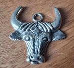 Zilverkleur hanger Stier. 34,8x37,6 mm, Ophalen of Verzenden, Nieuw, Hanger