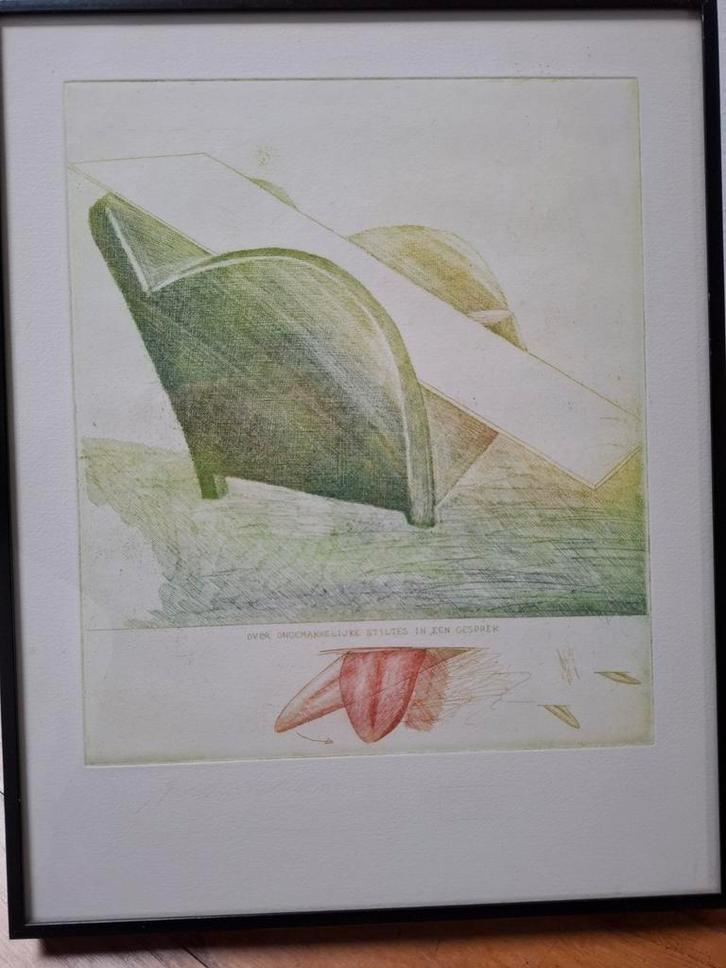 Gesigneerde Litho - Niet Alle Bezoekers, Antiek en Kunst, Kunst | Litho's en Zeefdrukken, Ophalen of Verzenden