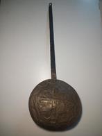 Mooi oude warmte bedpan met versierd koperen deksel, Antiek en Kunst, Antiek | Koper en Brons, Ophalen, Koper