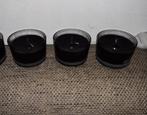 3 kaarsen in glazen pot, prachtige aubergine kleur, Nieuw, Huis en Inrichting, Woonaccessoires | Kandelaars en Kaarsen, Nieuw