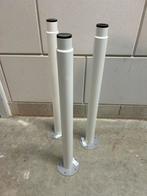 3 ikea Olov verstelbare bureaupoten wit, Ophalen, In hoogte verstelbaar, Zo goed als nieuw