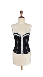 Authentieke Dolce & Gabbana zwart wit korset in maat M, Maat 38/40 (M), Dolce & Gabbana, Zwart, Ophalen of Verzenden