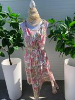 Nieuw Zara jurk wit roze bloemen l xl 40 42 viscose, Verzenden, Wit, Maat 42/44 (L), Nieuw