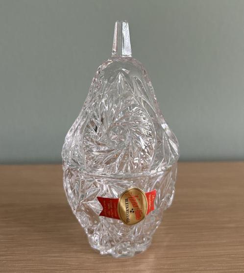 Vintage kristallen potje peervorm, Anne Hütte, Antiek en Kunst, Antiek | Glas en Kristal, Ophalen of Verzenden