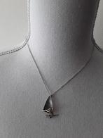 zilveren ketting met zilveren surfer, Met hanger, Ophalen of Verzenden, Zo goed als nieuw, Zilver