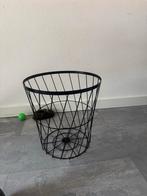 Metalen prullenbak - Zwart, Ophalen of Verzenden, Zo goed als nieuw, Metaal, Minder dan 50 cm
