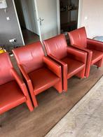 Leren stoelen cognac kleur, Huis en Inrichting, Stoelen, Ophalen, Gebruikt, Bruin, Leer
