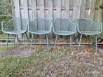 Webbing tuinstoelen groen 4 stuks, Tuin en Terras, Ophalen, Gebruikt, Kunststof