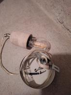 Vintage Plafondlamp en Witte bolvormige en Halogeen Lamp, Ophalen, Gebruikt, Vintage, Minder dan 50 cm