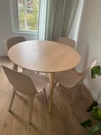 IKEA Lisabo ronde tafel licht hout, Ophalen, Gebruikt, 100 tot 150 cm, Rond