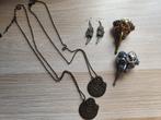 Steampunk accessoires, ketting, oorbellen, tas, panty's., Ophalen of Verzenden