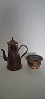 Oude koperen Daalderop theepot met theelicht, Ophalen of Verzenden