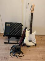 Fender Squier gitaar + vox versterker + GARANTIE, Muziek en Instrumenten, Ophalen of Verzenden, Zo goed als nieuw, Fender