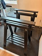 IKEA Mittback schragen met zwart MDF bureaublad, Huis en Inrichting, Ophalen, Gebruikt, 50 tot 100 cm, Rechthoekig