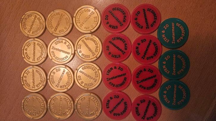 Eten en zo in Zoetermeer munten voor drank. Drankmunten., Tickets en Kaartjes, Kortingen en Cadeaubonnen, Drie personen of meer