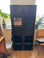 Ikea expedit kasten 5 vakken (185cm bij 44 cm), zwartbruin, Ophalen, Gebruikt, Minder dan 150 cm, 150 tot 200 cm