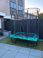 Salta trampoline rechthoek incl net en trap  214x153, Kinderen en Baby's, Speelgoed | Buiten | Trampolines, Ophalen, Gebruikt