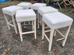 Hoge barstoelen, Ophalen, Wit, Zo goed als nieuw, Metaal