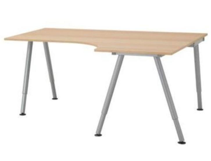 Ikea hoekbureau rechter hoek uit de Galant serie., Huis en Inrichting, Bureaus, Gebruikt, Bureau, In hoogte verstelbaar, Ophalen