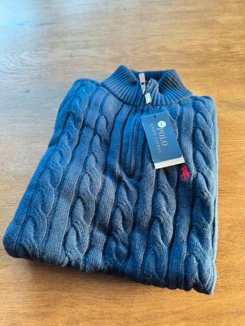 Ralph Lauren 1/4 Zip Sweater - Navy Blauw - Maat L beschikbaar voor biedingen