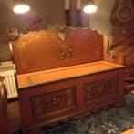 Zweedse klepbank, rozen gedecoreerd., Antiek en Kunst, Ophalen