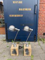 2x Jielde lamp op blok hout, Ophalen