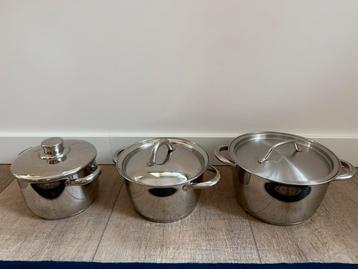 3 Sola kookpannen 16, 18 en 20 cm. beschikbaar voor biedingen