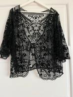Zwart opengehaakt vestje L, Kleding | Dames, Truien en Vesten, Ophalen of Verzenden, Zo goed als nieuw, Zwart
