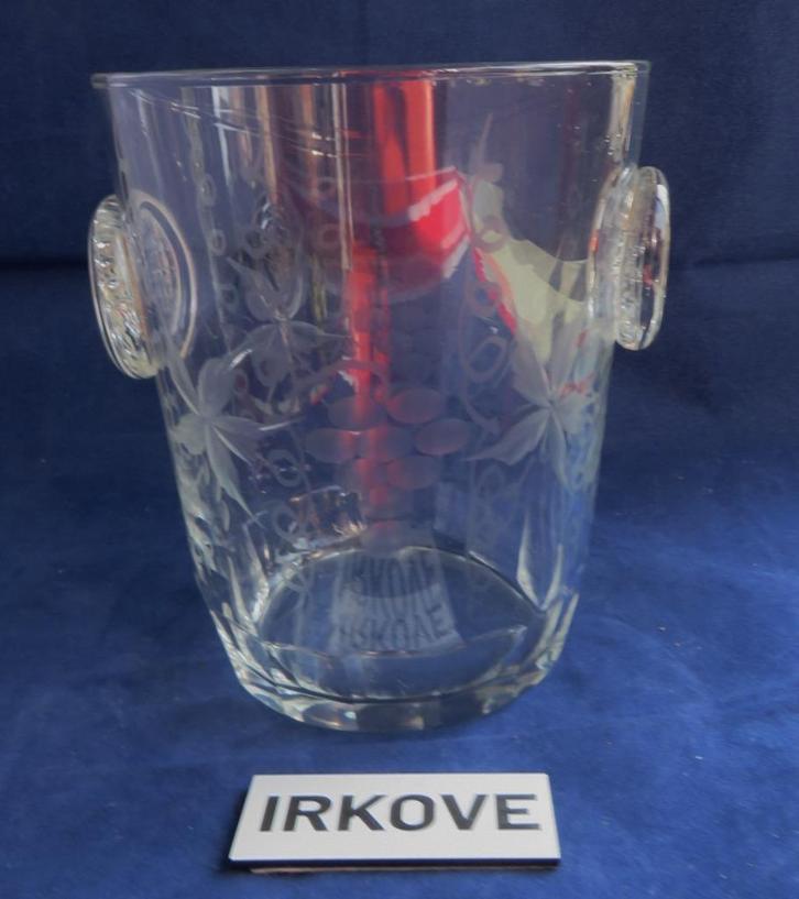 FLINKE DRUIVENSPOEL BEKER / KOELER * Tafelstuk *, Antiek en Kunst, Antiek | Glas en Kristal, Verzenden