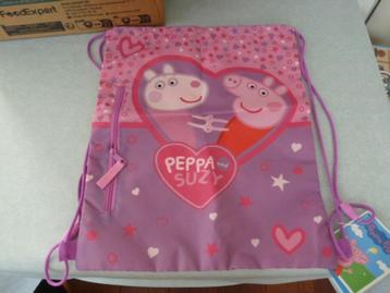 Leuke roze Peppa en Suze zwem of gymtas Nieuw beschikbaar voor biedingen