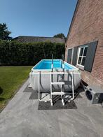 Intex zwembad 400x200x100 incl. filterpomp en warmtepomp, Ophalen, Gebruikt, 200 tot 300 cm, 80 tot 120 cm