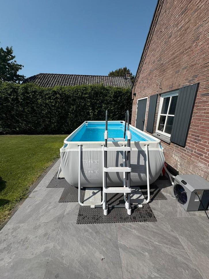 Intex zwembad 400x200x100 incl. filterpomp en warmtepomp, Tuin en Terras, Zwembaden, Gebruikt, Opzetzwembad, 80 tot 120 cm, 400 cm of meer