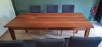 Dutch Design Massief Kersenhouten Eetkamertafel + 6 Stoelen, Ophalen, 100 tot 150 cm, Zo goed als nieuw, Vijf personen of meer
