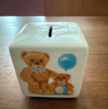 Vintage Porseleinen Spaarpot met Beertjes beschikbaar voor biedingen