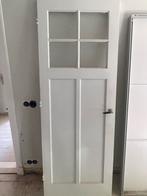 Witte houten Binnendeur met Glas & witte kastdeuren, Gebruikt, 80 tot 100 cm, Binnendeur, Ophalen of Verzenden