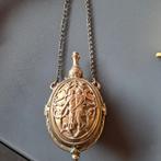 Antieke Bronzen Flacon met Ketting, Ophalen, Brons