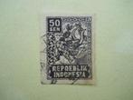 Indonesie 1945-1947 Interim periode Java 50 sen gestempeld, Ophalen of Verzenden, Gestempeld, Nederlands-Indië
