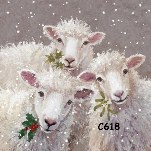 Servetten decoupage/bullet journal * schapen C618, Hobby en Vrije tijd, Knutselen, Nieuw, Materiaal, Verzenden