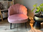 Velvet schelp fauteuil Karwei, Ophalen, Hout, Minder dan 75 cm, Zo goed als nieuw