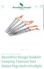 Titanium kleine handige tentharingen outdoor k1, Ophalen of Verzenden, Nieuw
