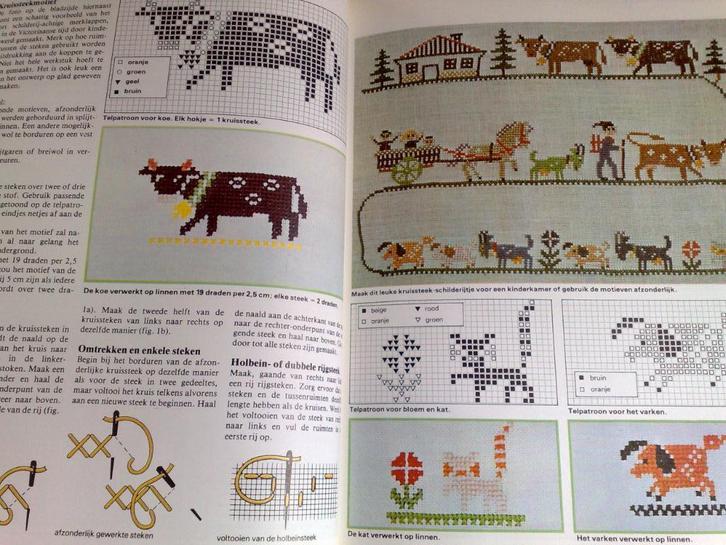Boek = Creatief Borduren Handwerkboek, Hobby en Vrije tijd, Borduren en Borduurmachines, Gebruikt, Patroon, Verzenden