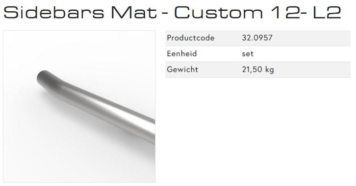 Sidebars Mat Ford Custom L2 (geborsteld) NIEUW, Auto-onderdelen, Overige Auto-onderdelen, Ford, Nieuw, Ophalen