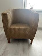 Rieten stoel / fauteuil, Huis en Inrichting, Ophalen, Gebruikt, Tijdloos, 50 tot 75 cm