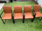 Eetkamerstoelen cognac kleur Gratis, Huis en Inrichting, Stoelen, Ophalen, Gebruikt, Overige kleuren, Vier