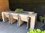 Tuinset hout eettafel stoelen bank buiten tuin, Ophalen of Verzenden, Zo goed als nieuw, Bank, Tuinset
