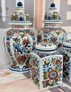 1950-1960 Antiek Delft Delfblauw keramiek Dekselvazen potten, Ophalen of Verzenden