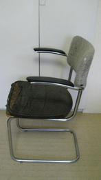 Oude Gispen stoel (rond 1960), Huis en Inrichting, Stoelen, Ophalen, Gebruikt, Zwart, Metaal