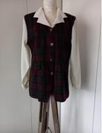 Bordeauxrode-Groene Geruite Blouse, Kleding | Dames, Ophalen of Verzenden, Zo goed als nieuw, Maat 42/44 (L), Groen