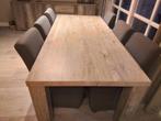 tafel met 6 stoelen   maten 220   100, Huis en Inrichting, Complete eetkamers, Ophalen, Zo goed als nieuw, 4 tot 6 stoelen